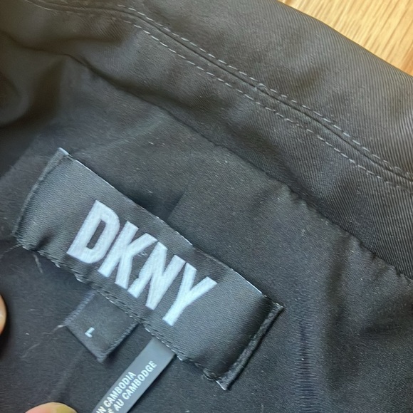 DKNY black long line blazer size Large - Picture 2 of 4